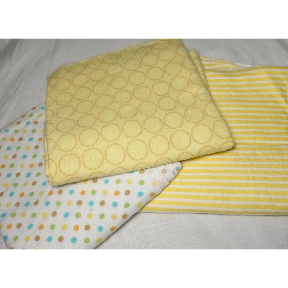 9pc Unisex Baby Receiving Blanket Luvable Friends Child of Mine Polka Dot Stripe